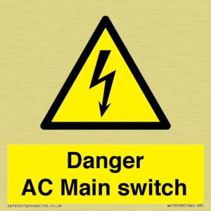 Danger AC Main switch 